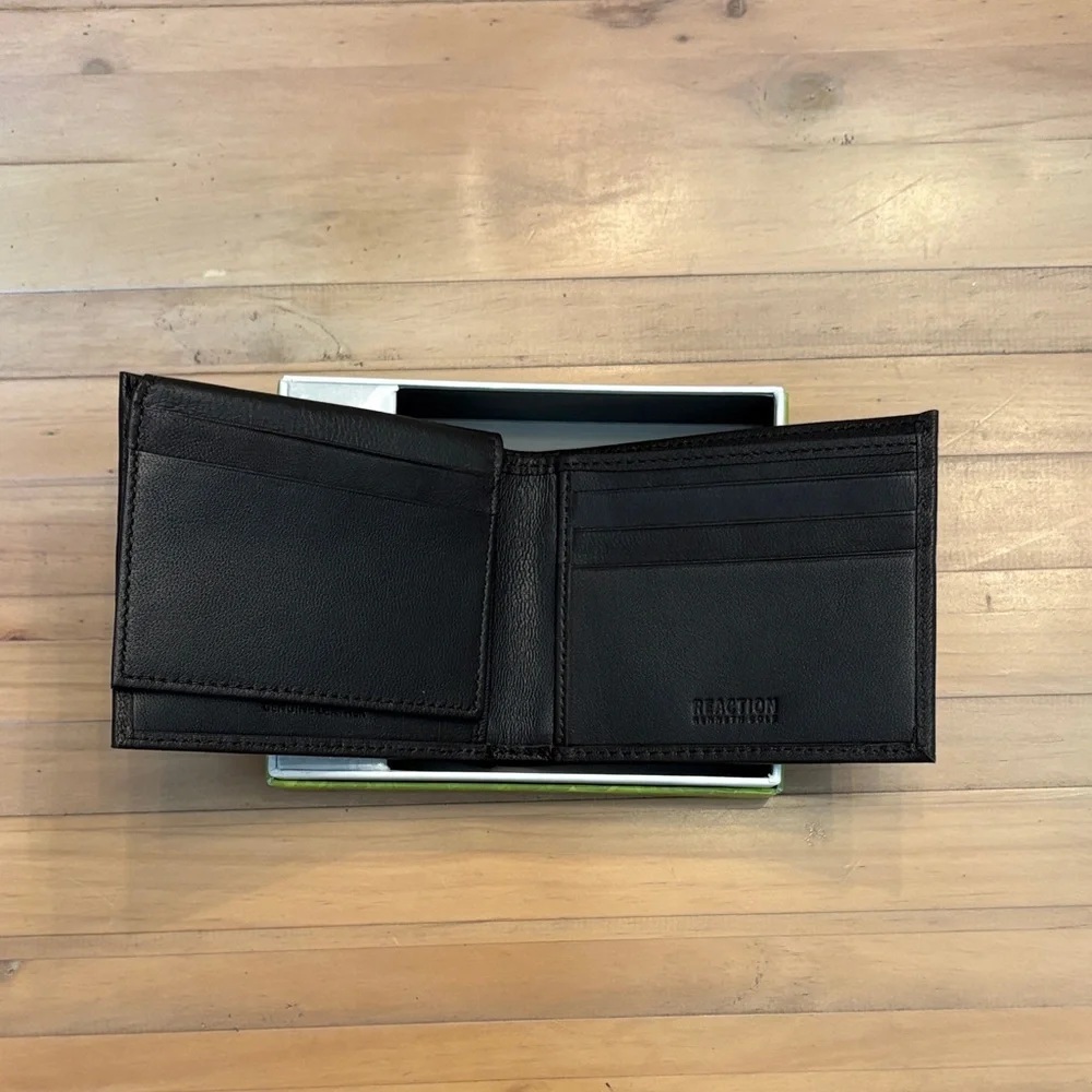 Kenneth Cole Reaction Dark Leather Bi-Fold Wallet